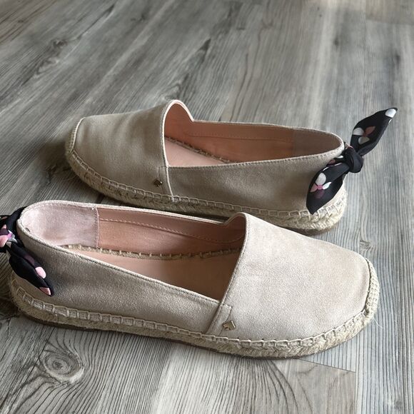 Kate Spade Grayson Beige Suede  Espadrilles Size 7 - Picture 14 of 14